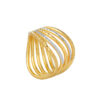TOMEI Dual-Tone Ring, Yellow Gold 916