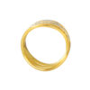 TOMEI Dual-Tone Ring, Yellow Gold 916