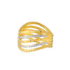 TOMEI Dual-Tone Ring, Yellow Gold 916