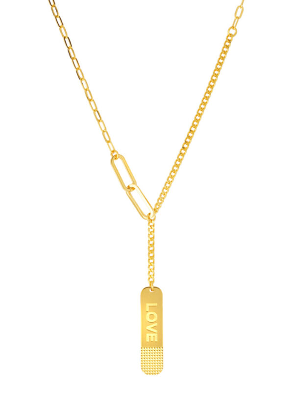TOMEI Love Note Necklace, Yellow Gold 999 (5D)