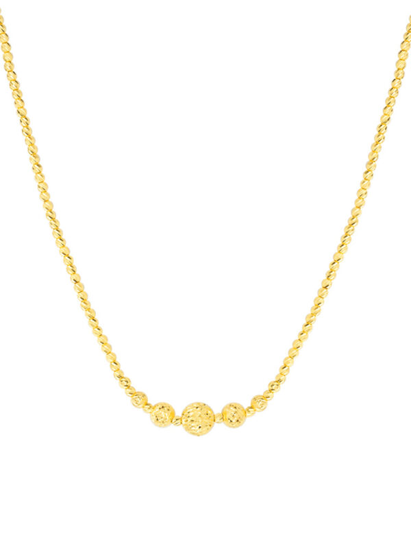 TOMEI Bead Necklace, Yellow Gold 916