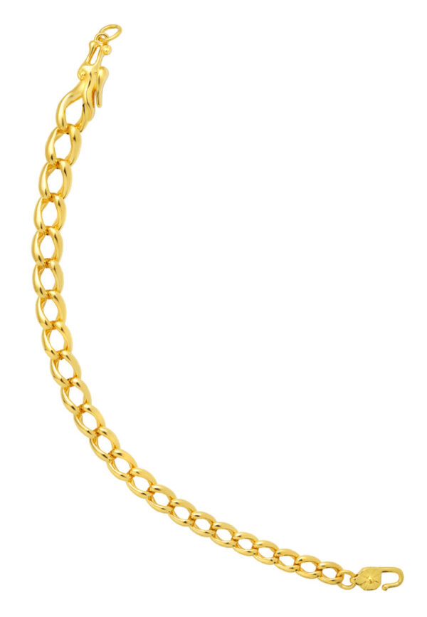 TOMEI Dragon Head Linked Bracelet, Yellow Gold 999 (5D)
