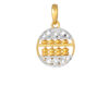 TOMEI Dual-Tone Round Abacus Pendant, Yellow Gold 916
