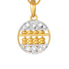 TOMEI Dual-Tone Round Abacus Pendant, Yellow Gold 916