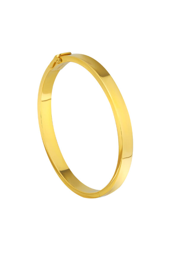 TOMEI Plain Gold Bangle, Yellow Gold 916