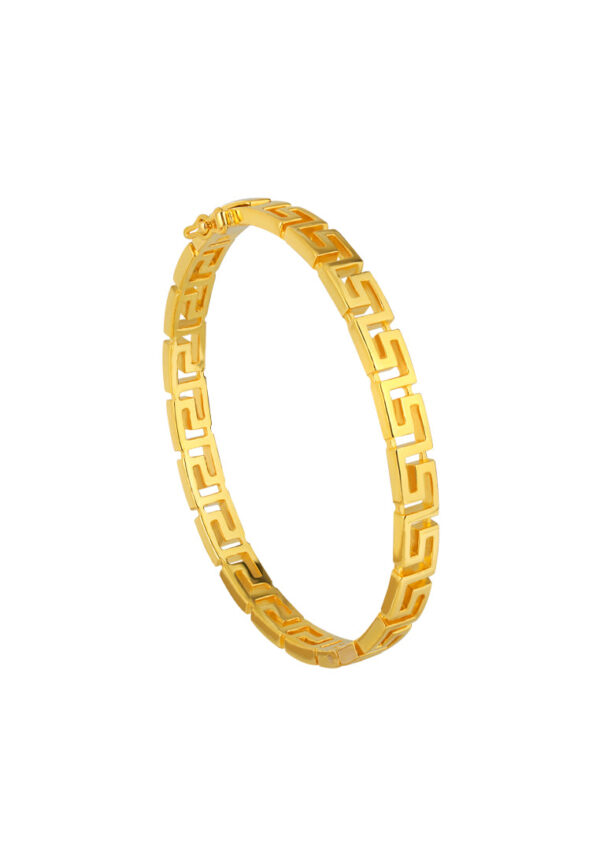 TOMEI Art Of Meander Bangle, Yellow Gold 916