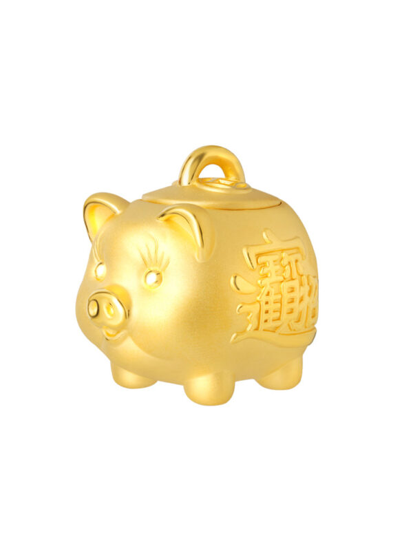 TOMEI Piggy Bank Wealth Ornaments, Yellow Gold 916