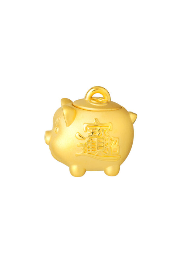TOMEI Piggy Bank Wealth Ornaments, Yellow Gold 916