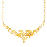 TOMEI Eternal Dance Of The Dragon & Phoenix Necklace, Yellow Gold 916