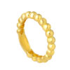 TOMEI High-Polishing Bean Ring, Yellow Gold 916