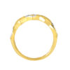 TOMEI Dual-Tone Oxagon Ring, Yellow Gold 916