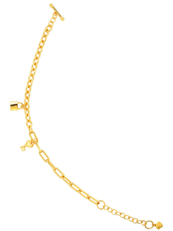 TOMEI Key & Lock Bracelet, Yellow Gold 999 (5D)