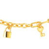 TOMEI Key & Lock Bracelet, Yellow Gold 999 (5D)