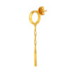 TOMEI Dual-Tone Circle & Bar Drop Earrings, Yellow Gold 916