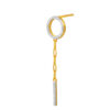 TOMEI Dual-Tone Circle & Bar Drop Earrings, Yellow Gold 916