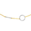 TOMEI Dual-Tone Circle & Bar Bracelet, Yellow Gold 916
