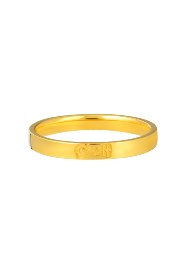 TOMEI Double Happiness Couple Rings For Her, Yellow Gold 916