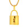 TOMEI Lusso Italia Padlock Pendant, Yellow Gold 916