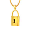 TOMEI Lusso Italia Padlock Pendant, Yellow Gold 916