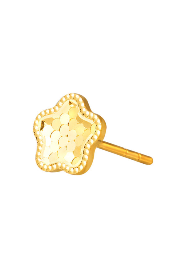 TOMEI Clovery Earrings (5G), Yellow Gold 999