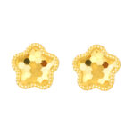 TOMEI Clovery Earrings (5G), Yellow Gold 999