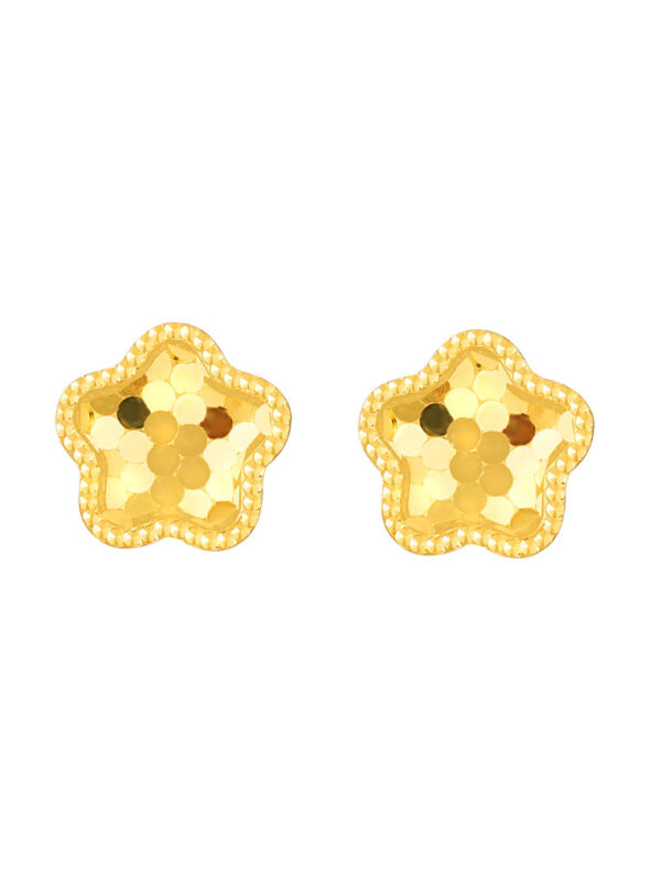 TOMEI Clovery Earrings (5G), Yellow Gold 999