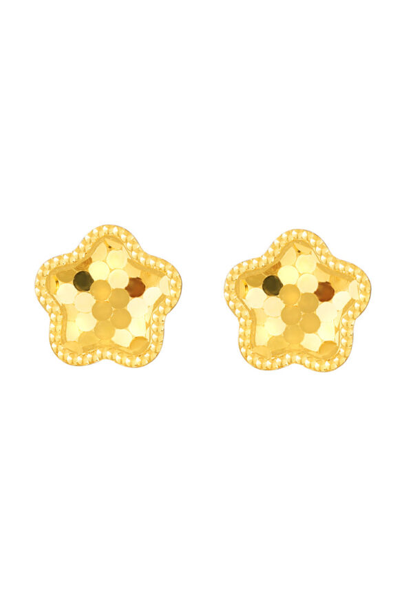 TOMEI Clovery Earrings (5G), Yellow Gold 999