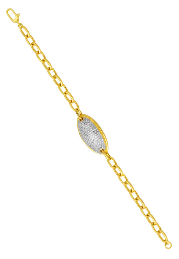 TOMEI Diamond Cut Collection Ellipse Bracelet, Yellow Gold 916