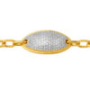 TOMEI Diamond Cut Collection Ellipse Bracelet, Yellow Gold 916