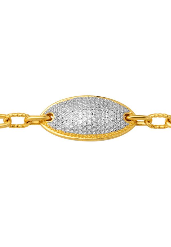 TOMEI Diamond Cut Collection Ellipse Bracelet, Yellow Gold 916