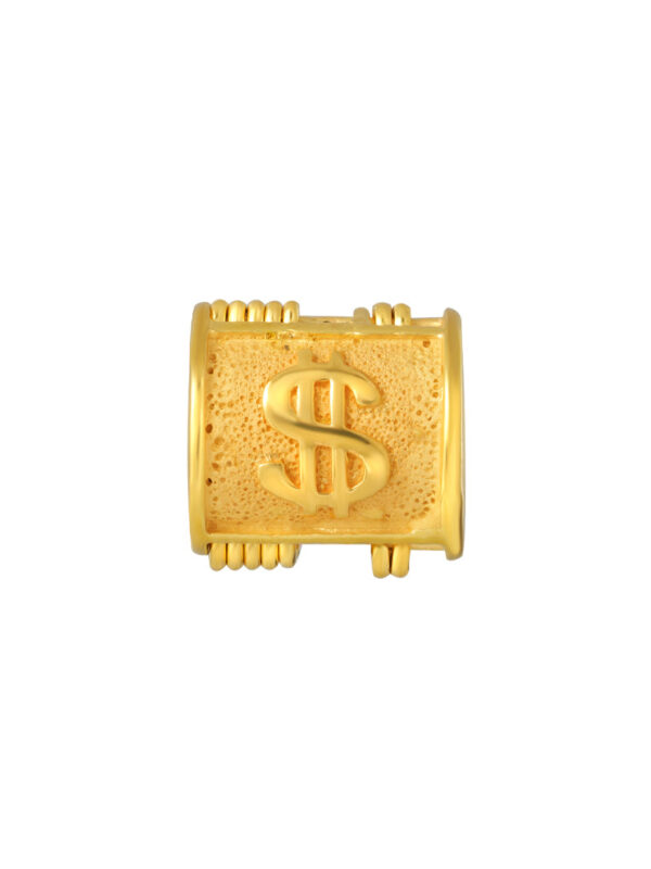 TOMEI Dollar Sign Abacus Rolling Charm, Yellow Gold 916
