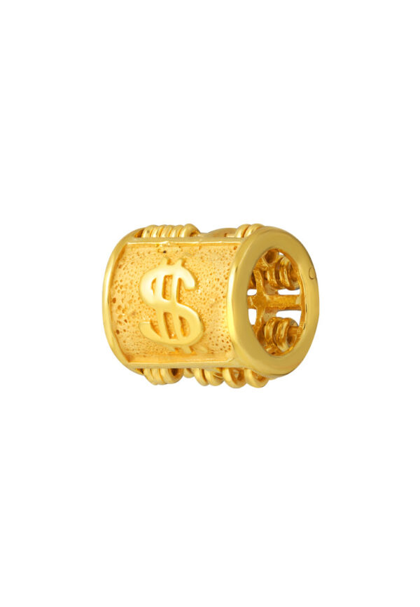 TOMEI Dollar Sign Abacus Rolling Charm, Yellow Gold 916