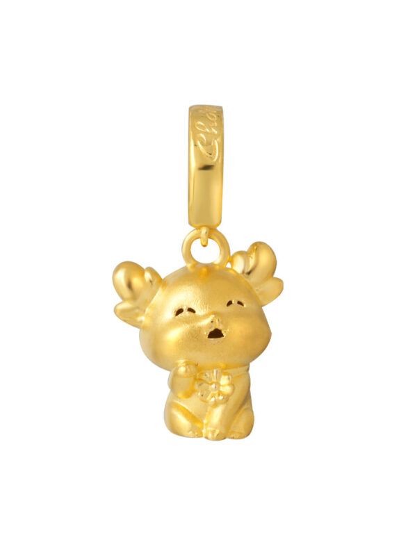 TOMEI Innocent Deer Charm, Yellow Gold 916