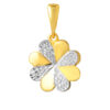 TOMEI Dual-Tone Flower Pendant, Yellow Gold 916