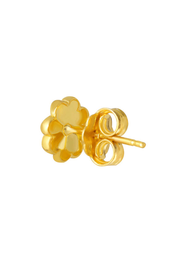 TOMEI Dual-Tone Flower Earrings, Yellow Gold 916