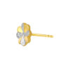 TOMEI Dual-Tone Flower Earrings, Yellow Gold 916