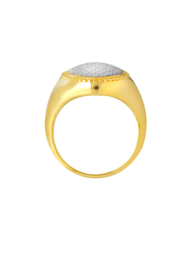 TOMEI Diamond Cut Collection Ellipse Ring, Yellow Gold 916