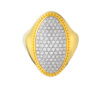 TOMEI Diamond Cut Collection Ellipse Ring, Yellow Gold 916