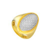TOMEI Diamond Cut Collection Ellipse Ring, Yellow Gold 916