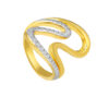 TOMEI Diamond Cut Collection Z-Wave Ring, Yellow Gold 916