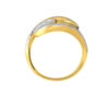 TOMEI Diamond Cut Collection Z-Wave Ring, Yellow Gold 916