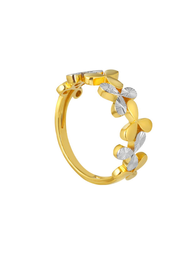 TOMEI Diamond Cut Collection Petally Ring, Yellow Gold 916
