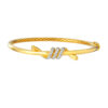 TOMEI Diamond Cut Collection Twisted Bangle, Yellow Gold 916