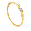 TOMEI Diamond Cut Collection Twisted Bangle, Yellow Gold 916