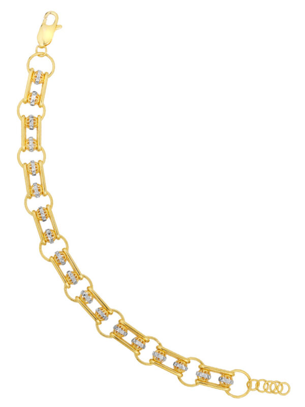 TOMEI Dual-Tone Ball Bracelet, Yellow Gold 916