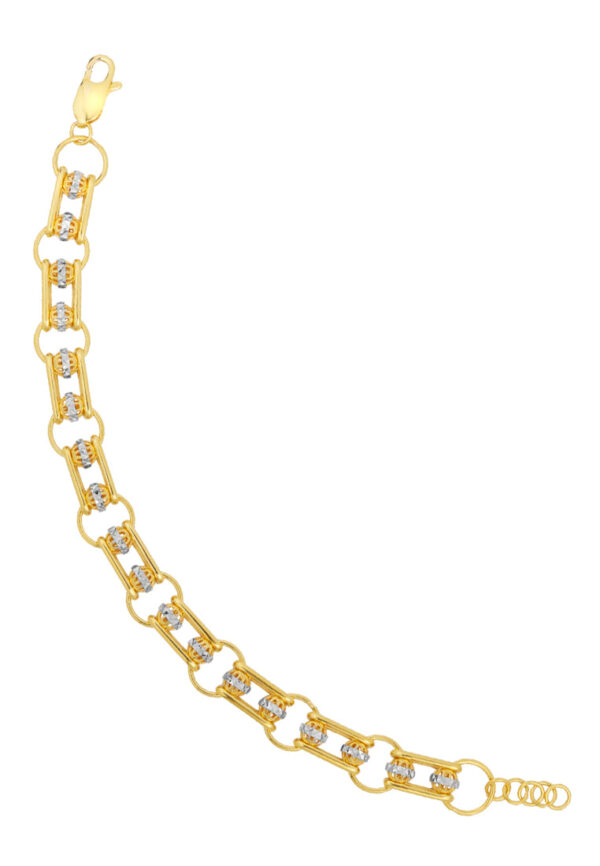 TOMEI Dual-Tone Ball Bracelet, Yellow Gold 916