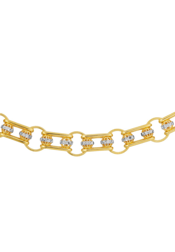 TOMEI Dual-Tone Ball Bracelet, Yellow Gold 916