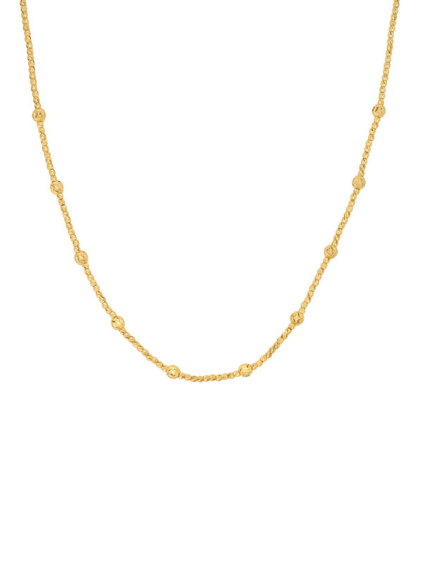 TOMEI Ball Beads Necklace, Yellow Gold 916