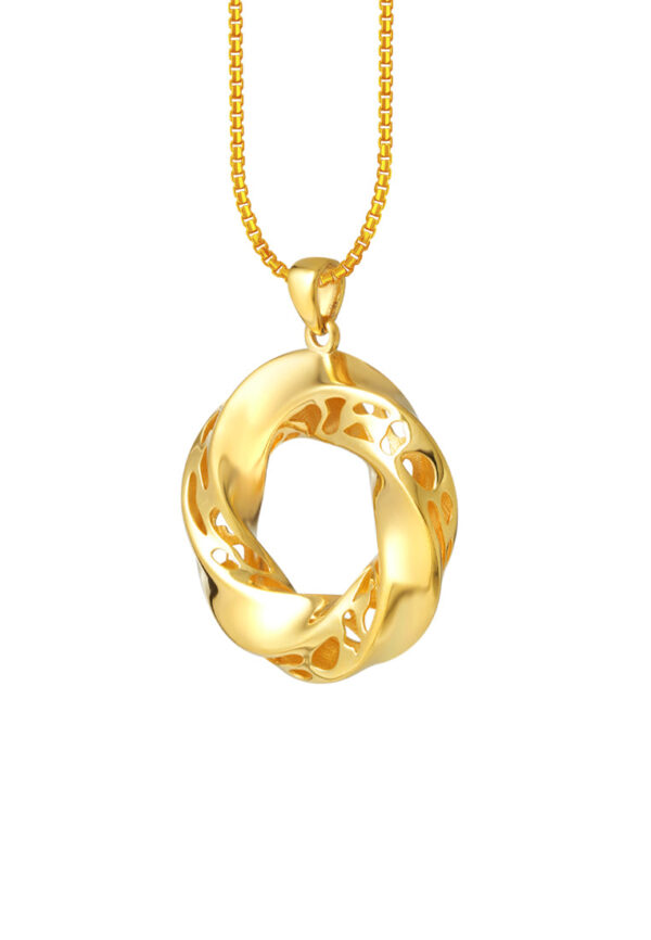 TOMEI Lusso Italia Swirly Pendant, Yellow Gold 916