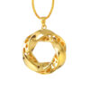 TOMEI Lusso Italia Swirly Pendant, Yellow Gold 916